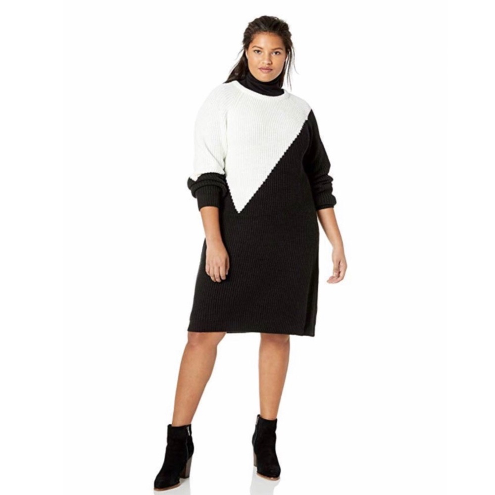 NWOT Vince Camuto Plus Colorblock Sweater Dress 🖤